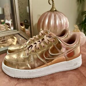 Nike Air Force 1 Rose Gold 💖 Metallic